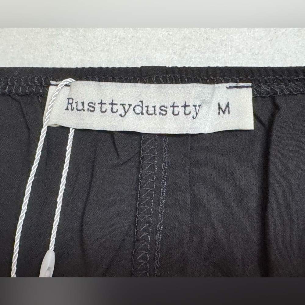 Rusttydustty Black Embroidered Spaghetti Strap Top - Picture 2 of 8